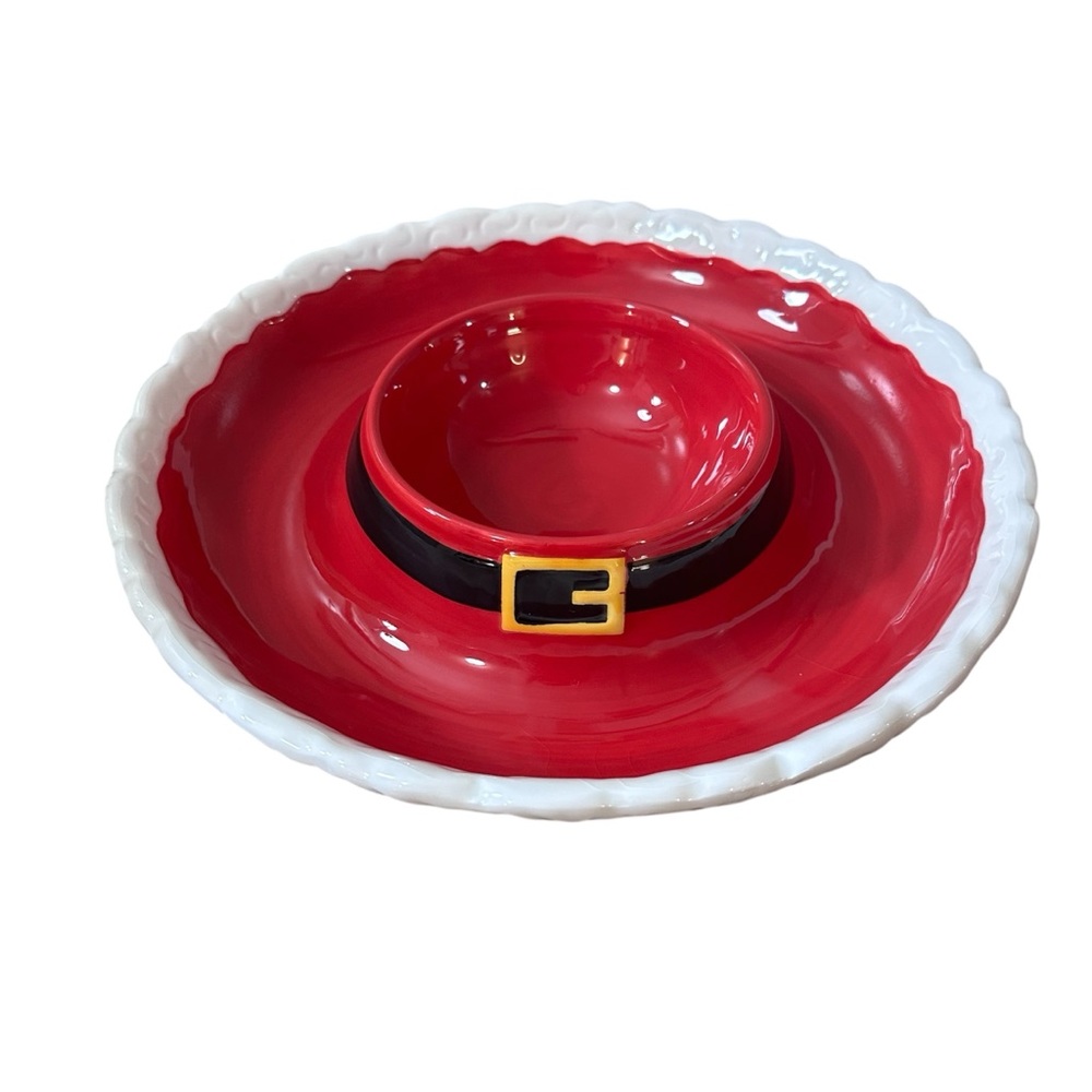 Hobby Lobby Santa's Belt Buckle Chip And Dip Tray